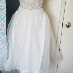 White tulle skirt